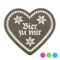 Preview: "Bier zu mir" Anstecker in Lebkuchen-Optik – jetzt bei Glubbal.shop erhältlich!
