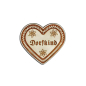 Preview: "Dorfkind-Anstecker in Lebkuchen-Optik - erhältlich bei Glubbal.shop"