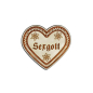 Preview: "Sexgott-Anstecker in Lebkuchen-Optik - erhältlich bei Glubbal.shop"