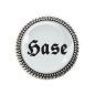 Preview: Gaudi-Brosche "Hase" in silber für Tracht und Oktoberfest