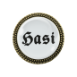 Preview: Gaudi-Brosche "Hasi" in bronze, Trachtenschmuck