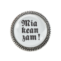 Preview: Gaudi-Brosche "mia kean zam!" in bronze, Trachtenschmuck