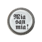 Preview: Gaudi-Brosche "mia san mia" in bronze, Trachtenschmuck