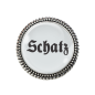 Preview: Gaudi-Brosche "Schatz" in silber für Tracht und Oktoberfest