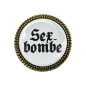 Preview: Gaudi-Brosche "Sexbombe" in bronze, Trachtenschmuck