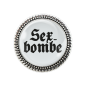 Preview: Gaudi-Brosche "Sexbombe" in silber für Tracht und Oktoberfest