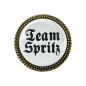 Preview: Gaudi-Brosche "Team Spritz" in bronze, Trachtenschmuck