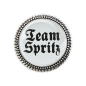 Preview: Gaudi-Brosche "Team Spritz" in silber für Tracht und Oktoberfest