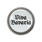 Preview: Gaudi-Brosche "Viva Bavaria" in silber für Tracht und Oktoberfest