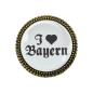 Preview: Gaudi-Brosche "I Herz Bayern" in bronze, Trachtenschmuck