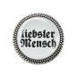 Preview: Gaudi-Brosche "Liebster Mensch" in bronze, Trachtenschmuck