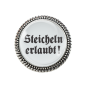 Preview: „Humorvolle bayerische Brosche 'Streicheln erlaubt' – Geschenkidee für Trachtenliebhaber“