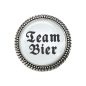 Preview: "Gaudibrosche 'Team Bier' in Silber – Trachtenaccessoire für das Oktoberfest"