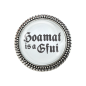 Preview: Bayerische Trachtenbrosche in Silber mit dem Spruch 'Hoamat is a Gfui'