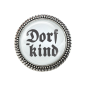 Preview: „Dorfkind“-Brosche in Silber mit Sicherheitsnadelverschluss – Glubbal.shop