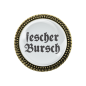 Preview: Gaudibroschn in Bronze mit humorvollem Spruch "Fescher Bursch".