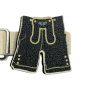 Preview: Schwarz-Lederhose mit individuellem Glupperl