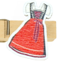 Preview: Glubbal Dirndl Rot - Traditionelle Eleganz neu interpretiert