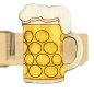 Preview: Glubbal / Glupperl Bier Mass Bierkrug für Volksfeste