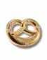 Preview: Trachten Pin Brezn Gold mit funkelnden Strasssteinen