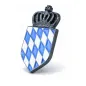 Preview: Pin Bayernwappen mit Krone für traditionelle bayerische Trachtenmode.