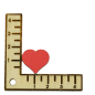 Preview: Pin ''Holz Herz Rot''