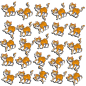 Preview: Streudeko Katze orange für Dekoration