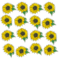 Preview: Bayerische Streudeko "Sonnenblume" aus Holz – ideal für Wiesn und bayerische Feiern.