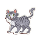 Preview: Streudeko Katze grau