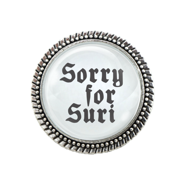 Gaudi-Brosche „Sorry for Suri“ in edlem Silber, perfekt für Trachtenoutfits