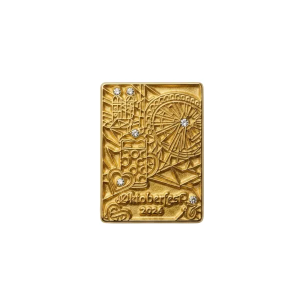 Eleganter Metall-Pin als Sammlerstück für Oktoberfest 2026.