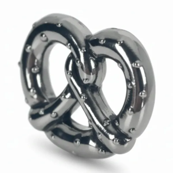 Preview: Silberner Metall-Pin Breze als Trachten-Anstecker