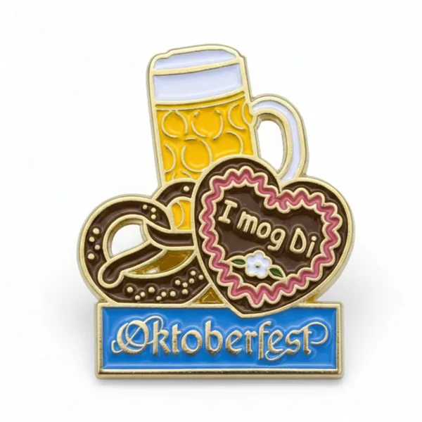 Pin aus Metall als stilvolles Trachten-Accessoire für das Oktoberfest.