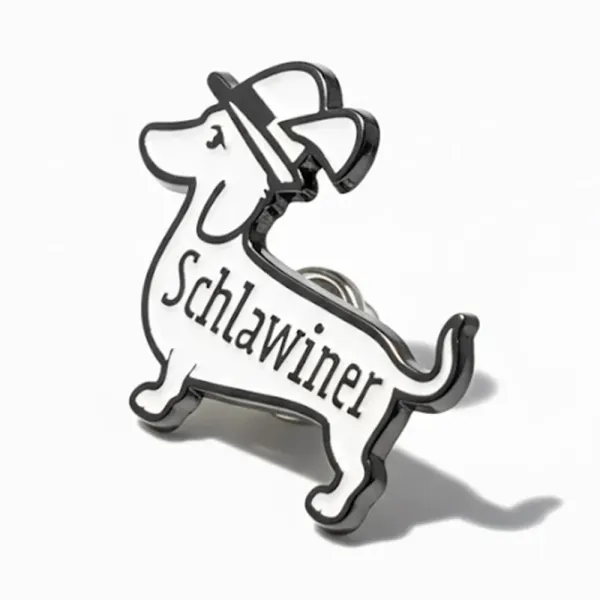 Preview: Lustiger Wiesn-Pin Schlawiner als Metall-Pin für Oktoberfest und Volksfest.