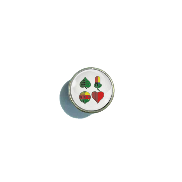 Pin - Schafkopf 4 Farben Bronze