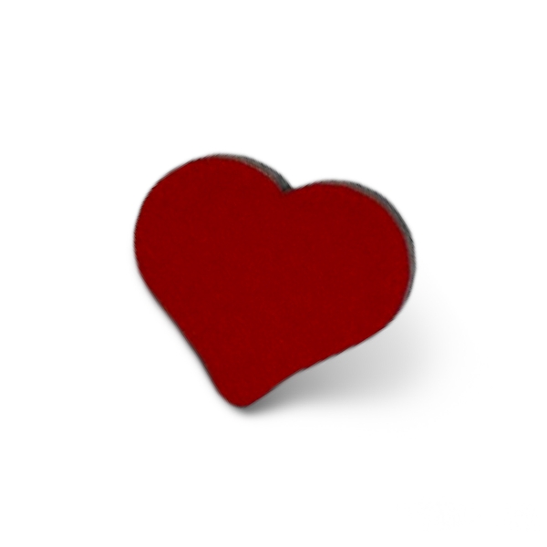 Pin ''Holz Herz Rot''