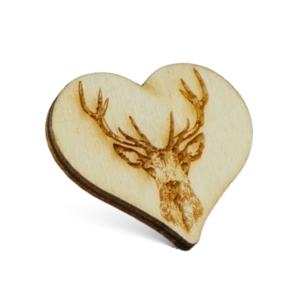Pin ''Holzhirsch'' natur