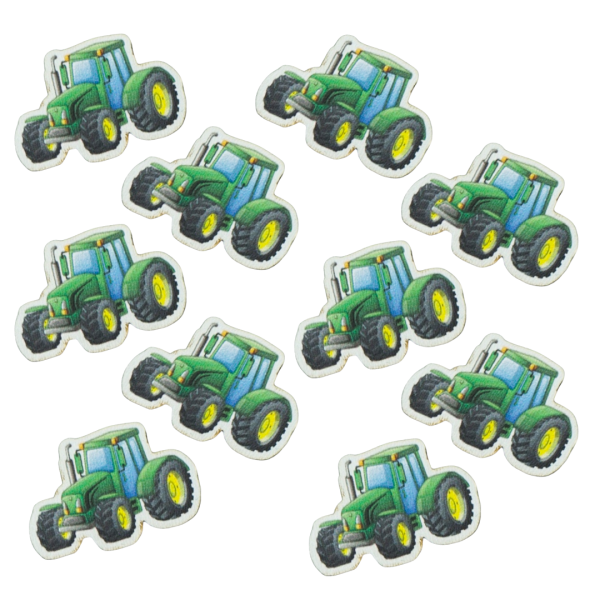 Streudeko Traktor mit gelben Felgen