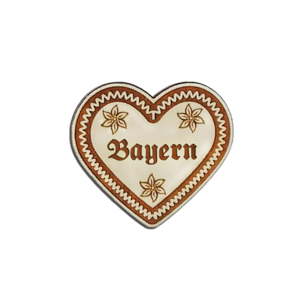 "Bayern-Anstecker in Lebkuchen-Optik - erhältlich bei Glubbal.shop"