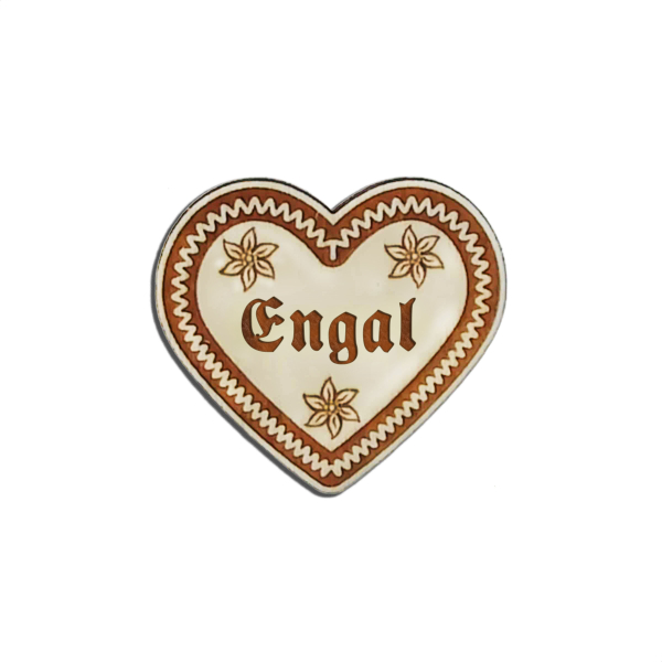 "Engal-Anstecker in Lebkuchen-Optik - erhältlich bei Glubbal.shop"