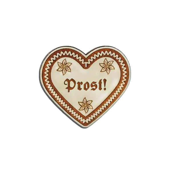 "Prost-Anstecker in Lebkuchen-Optik - erhältlich bei Glubbal.shop"