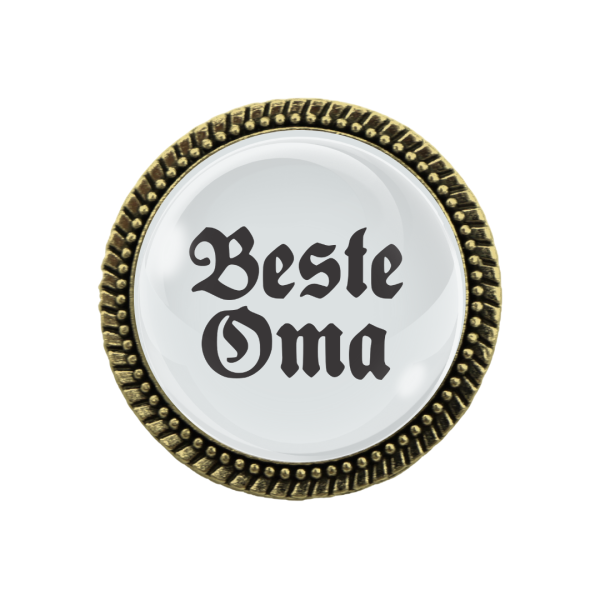 Gaudi Brosche in Bronze für die Beste Oma