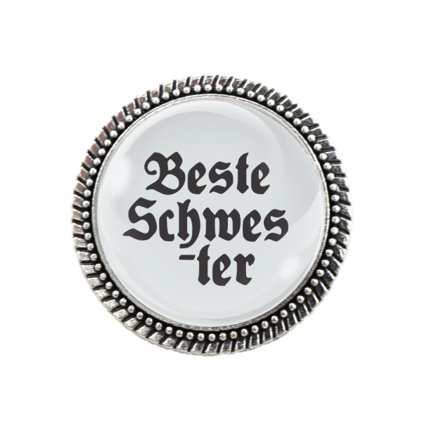 Gaudibroschn mit Gravur "Beste Schwester" – Ideal als Geschenk