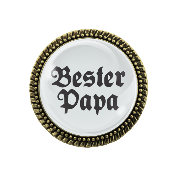 Brosche 'Bester Papa' für Trachten und Hemden