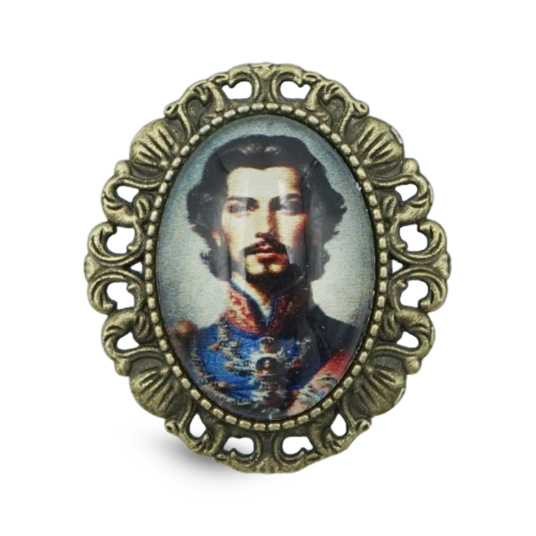Erleben Sie königliche Eleganz mit der 'Wiggal' Brosche - erhältlich bei Glubbal.shop