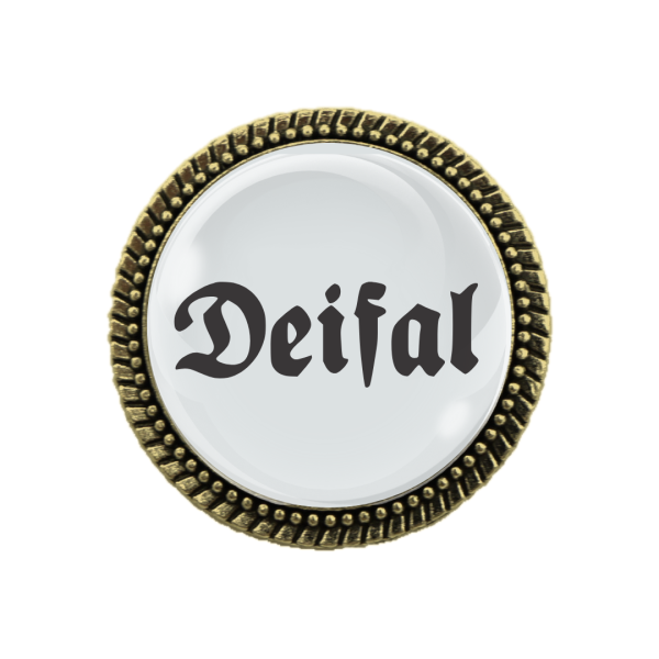 Gaudi-Brosche "Deifal" in bronze, Trachtenschmuck