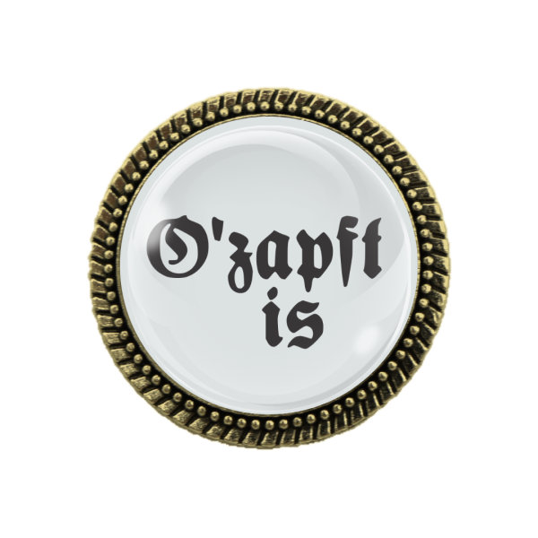 Gaudi-Brosche "O´Zapft is" in bronze, Trachtenschmuck