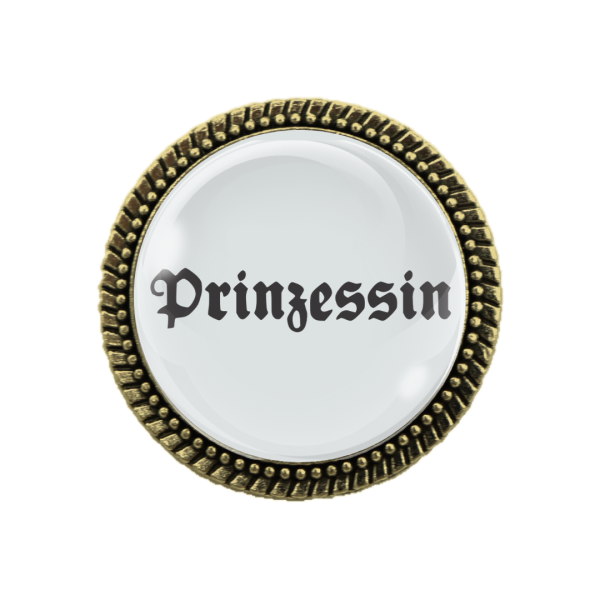 Gaudi-Brosche "Prinzessin" in bronze, Trachtenschmuck
