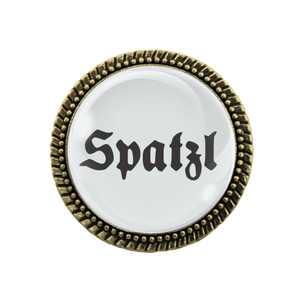 Gaudi-Brosche "Spatzl" in bronze, Trachtenschmuck