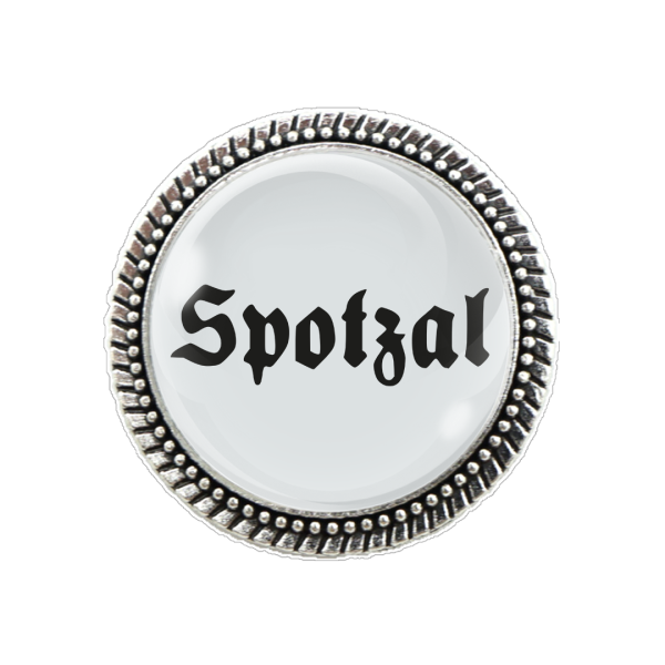 Gaudi-Brosche "Spotzal" in silber für Tracht und Oktoberfest